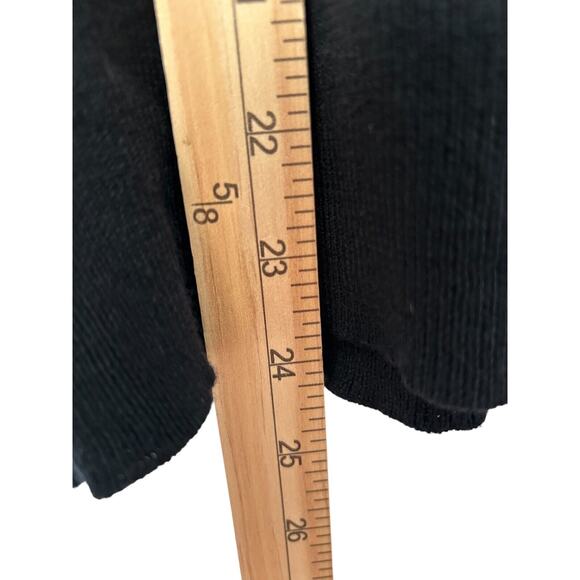 Rena Rowan for Saville Sweater Size M Black Lambswool Blend Long Sleeve Crewneck - Picture 9 of 10